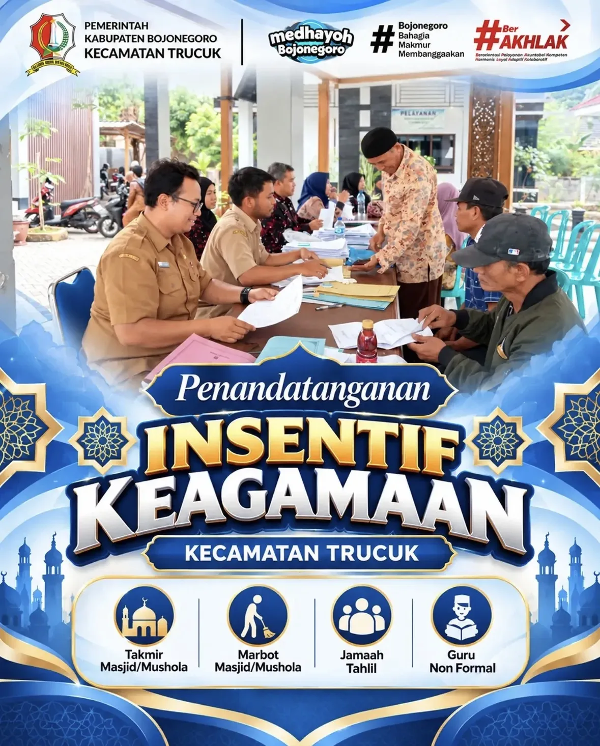 Kecamatan Trucuk menggelar kegiatan penandatanganan insentif keagamaan bagi 531 penerima