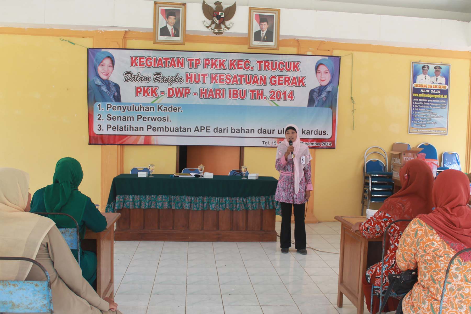 Kegiatan- kegiatan TP. PKK Kecamatan Trucuk dalam rangka HUT Kesatuan Gerak PKK