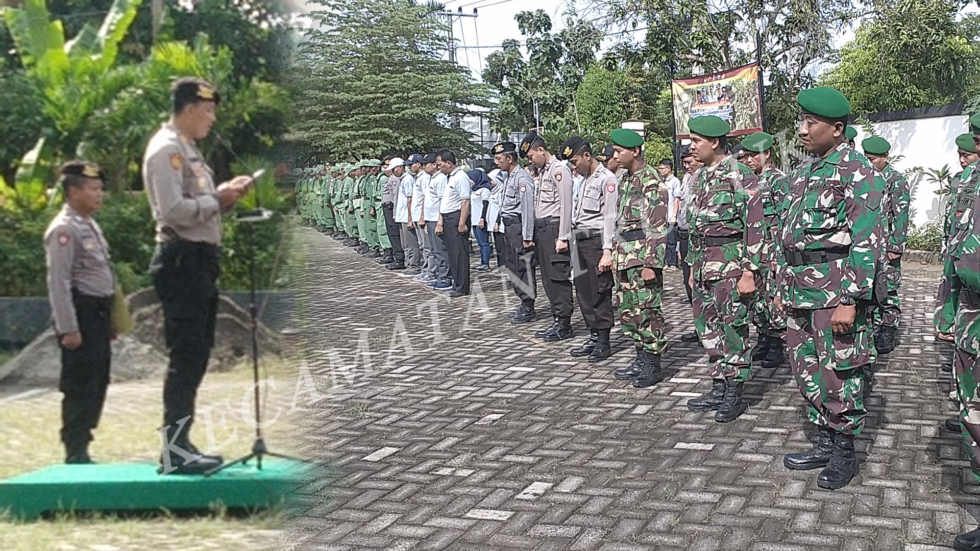 Apel Gelar Pasukan Gabungan Pengamanan Pemilu 2019 Di Kecamatan Trucuk
