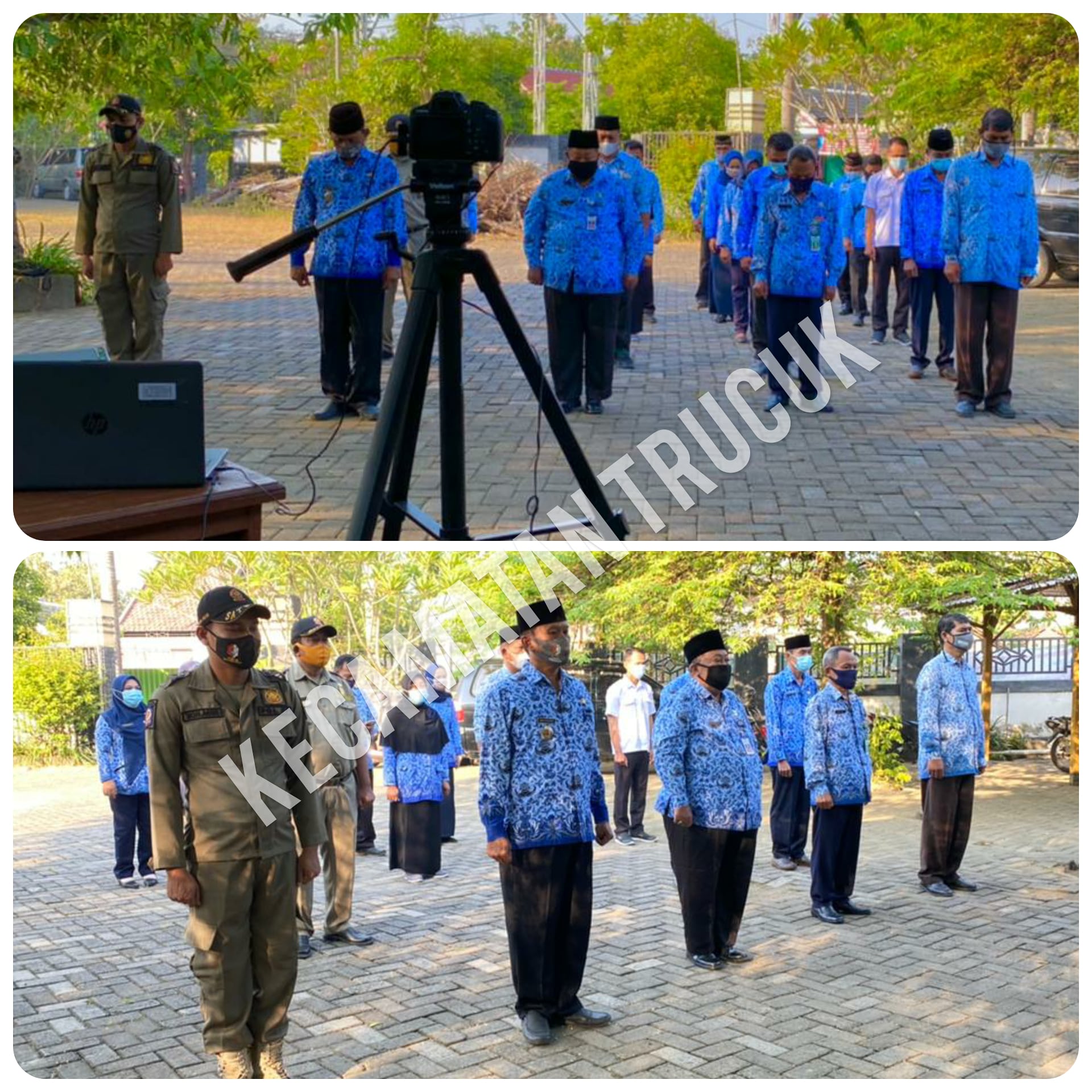 Masuk Pertama PNS Apel Daring Meeting Zoom