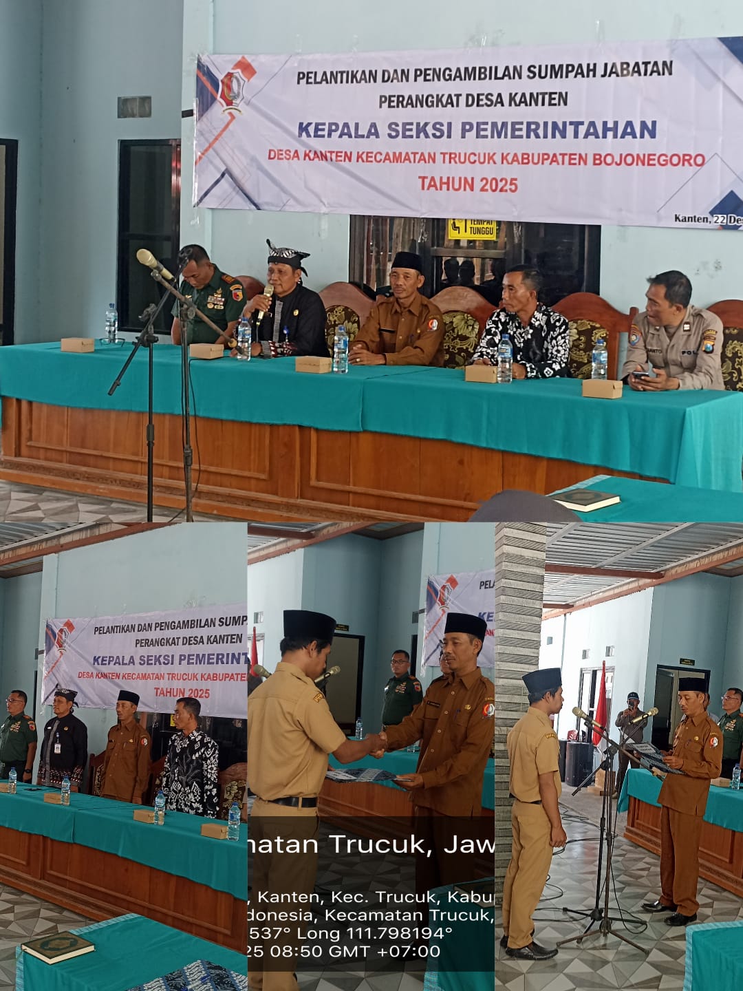 Perangkat Desa Kanten Dilantik, Siap Dukung Pembangunan Desa