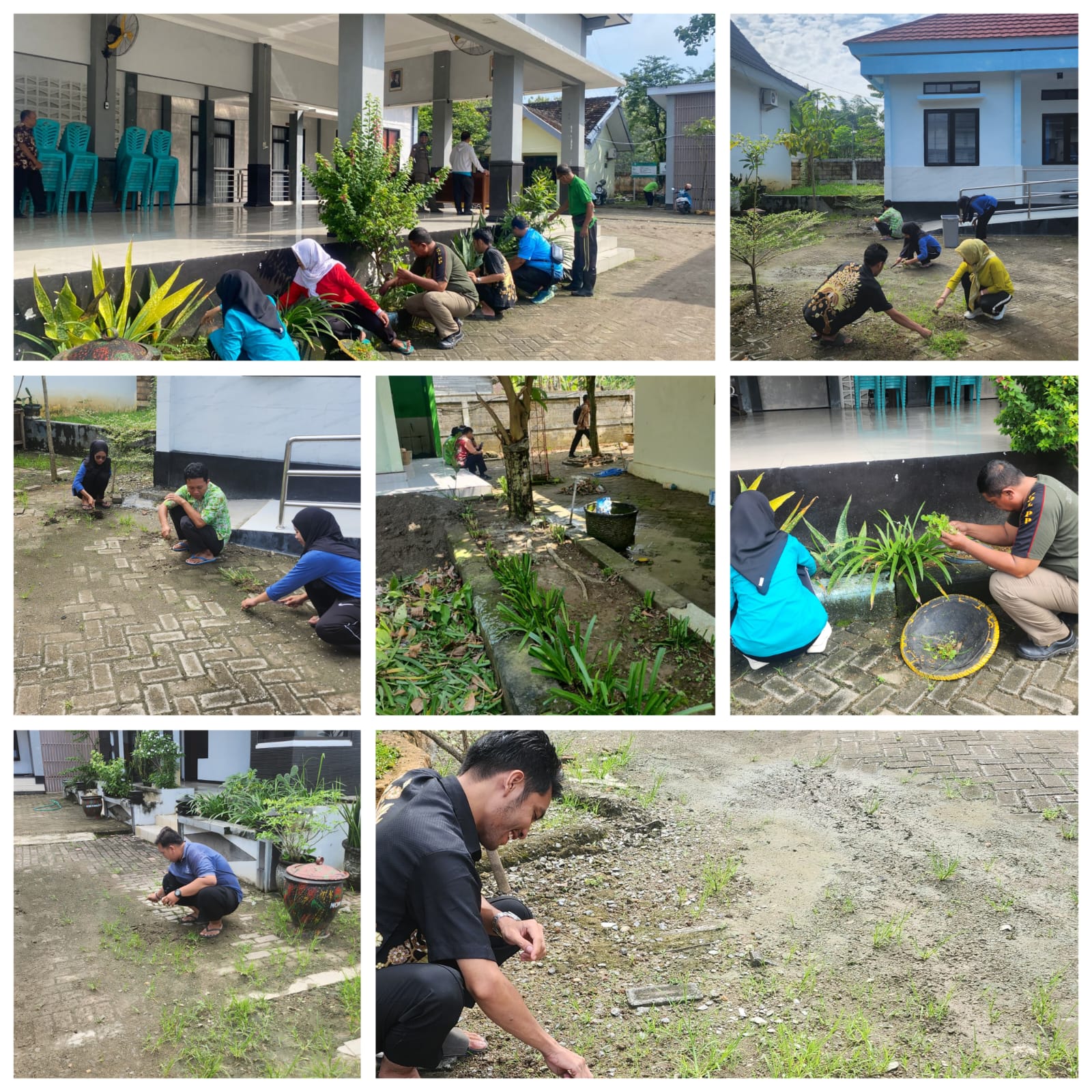 Perkuat Sinergi dan Kebersihan, Pegawai Kecamatan Trucuk Gelar Kerja Bakti Jumat Bersih