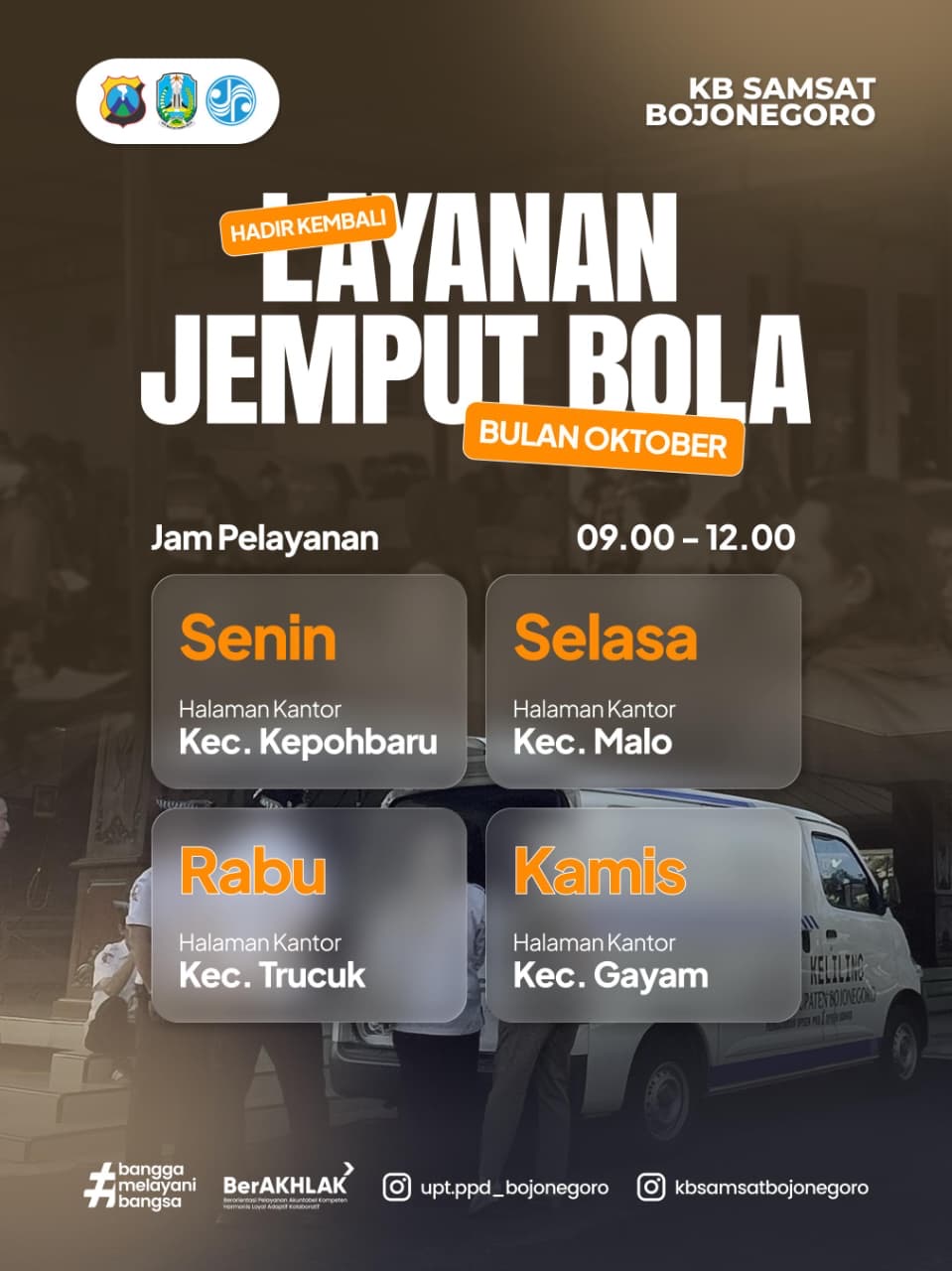 INFORMASI LAYANAN JEMPUT BOLA SAMSAT KELILING BOJONEGORO