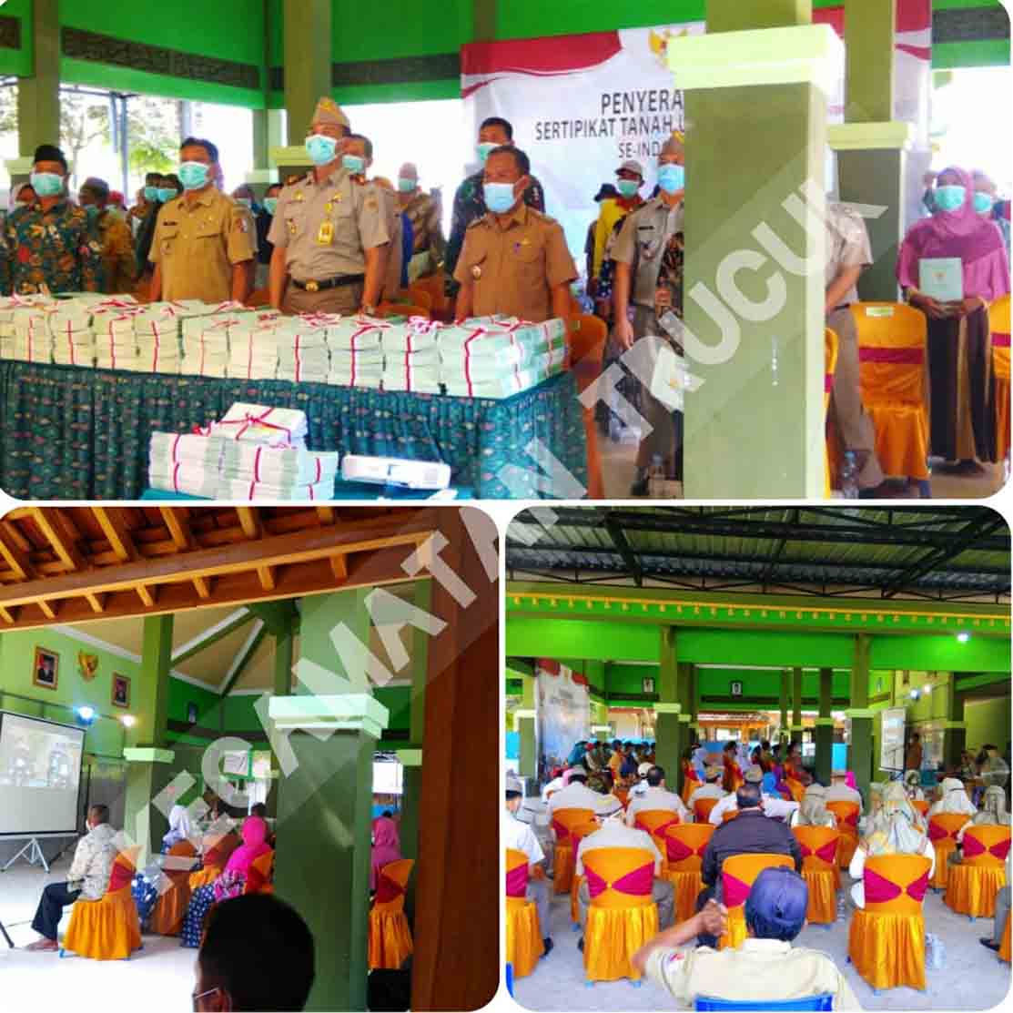 50 Sertifika Hak Kepemilikan Tanah Desa Kandangan di serahkan Secara Simbolis