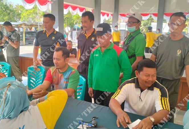 Kegiatan Posbindu PTM , Test Kabugaran  Dan Senam Bersama  Forpimca Trucuk