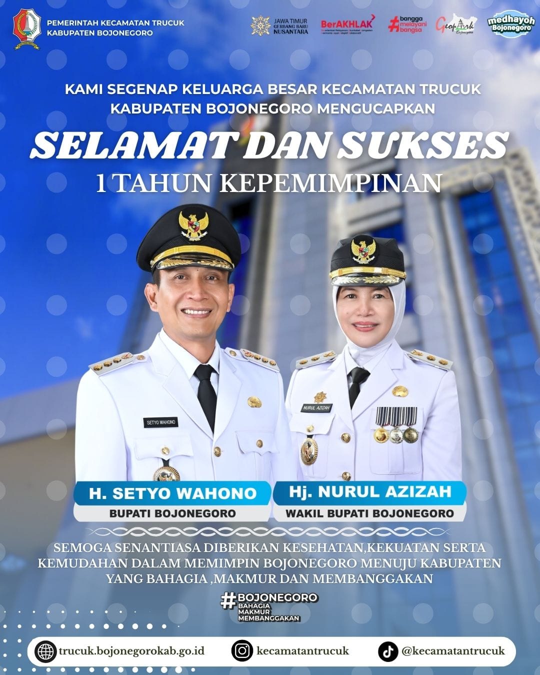 Selamat 1 Tahun Kepemimpinan Bupati Bojonegoro