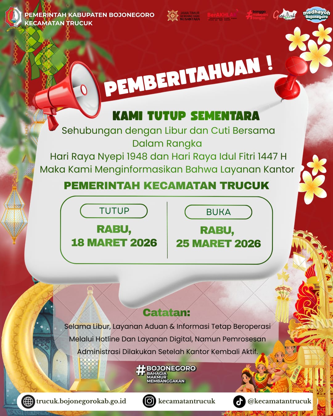 Pemberitahuan Libur Lebaran 2026